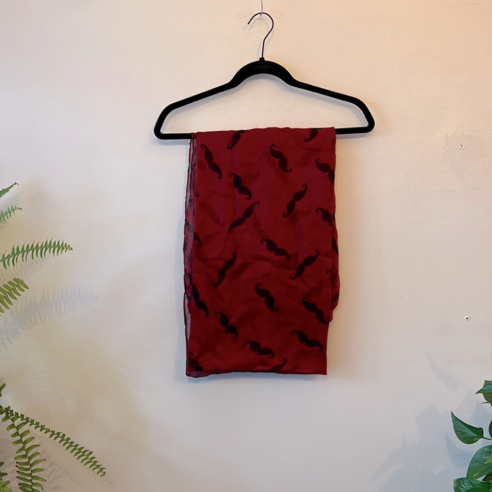Mustache Scarf Wrap